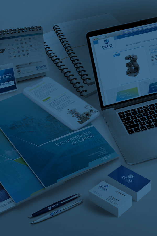 Esco Argentina - IDENTIDAD / EDITORIAL / INTERACTIVO / SERVICIOS COMPLEMENTARIOS - Aguaviva - Dejamos Marcas